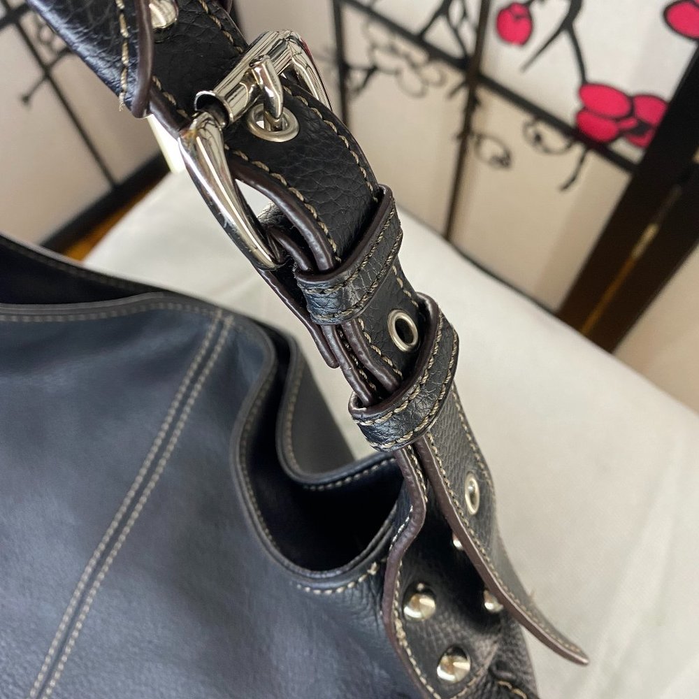 tignanello black leather tote